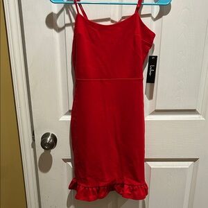 Lulu's Vibrant Red Formal Kids Dress